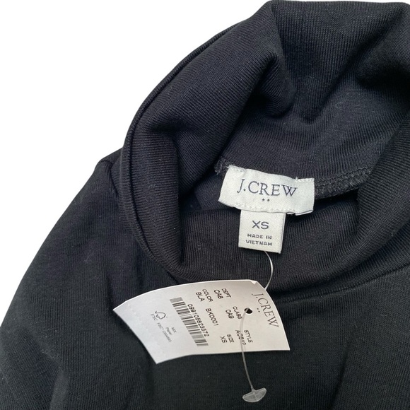 J.Crew Factory Fine Rib Perfect Fit Black Cotton Turtleneck XS Long Sleeve NWT - Picture 10 of 11